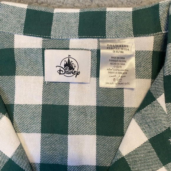 Disney Minnie & Daisy Holiday Sleep Wear Green/White Plaid Pajama Top Women’s XL - Picture 5 of 12